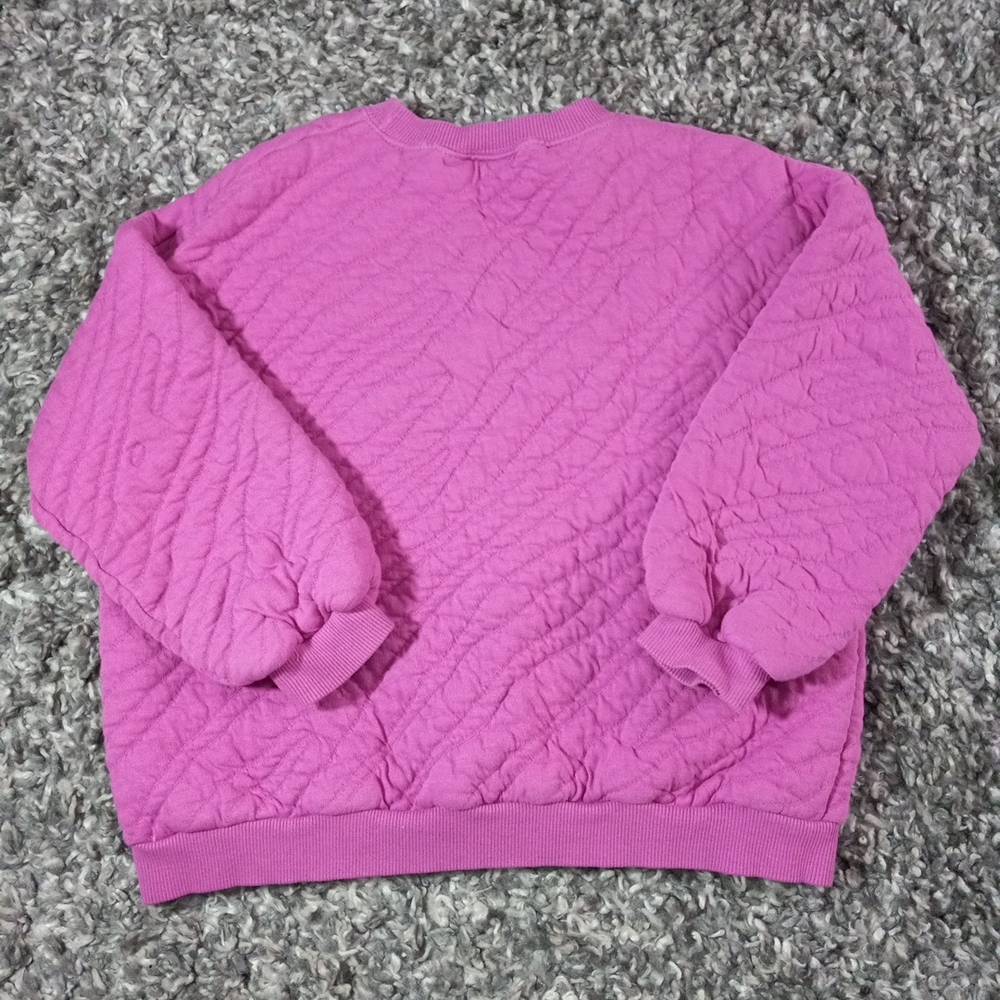 Kids Zara Pink Quilted Sweatshirt Size 4-5 Girl - Picture 8 of 8